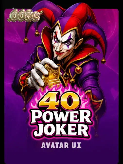 Interface neon do slot 40 Power Joker com símbolos de frutas e jackpots