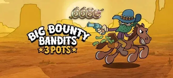 Cena animada do jogo Big Bounty Bandits: 3 Pots com temática de Velho Oeste